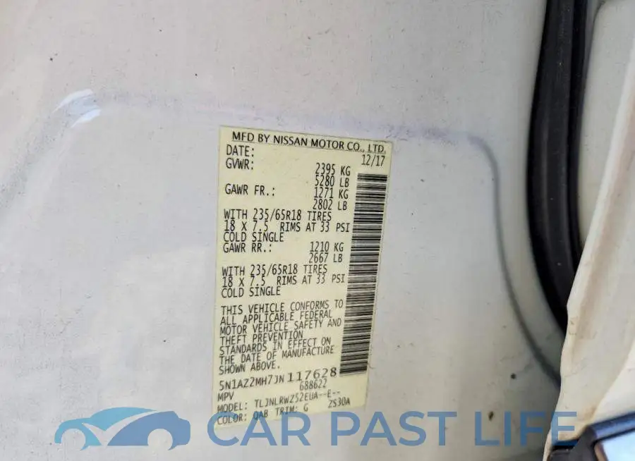 5N1AZ2MH7JN117628# 13