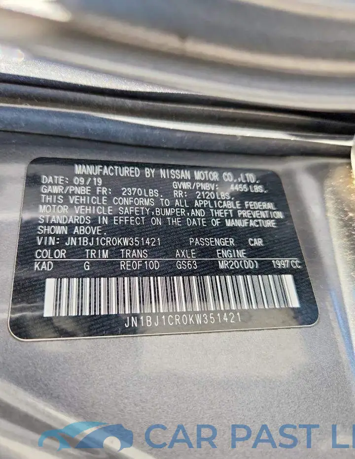 JN1BJ1CR0KW351421# 14