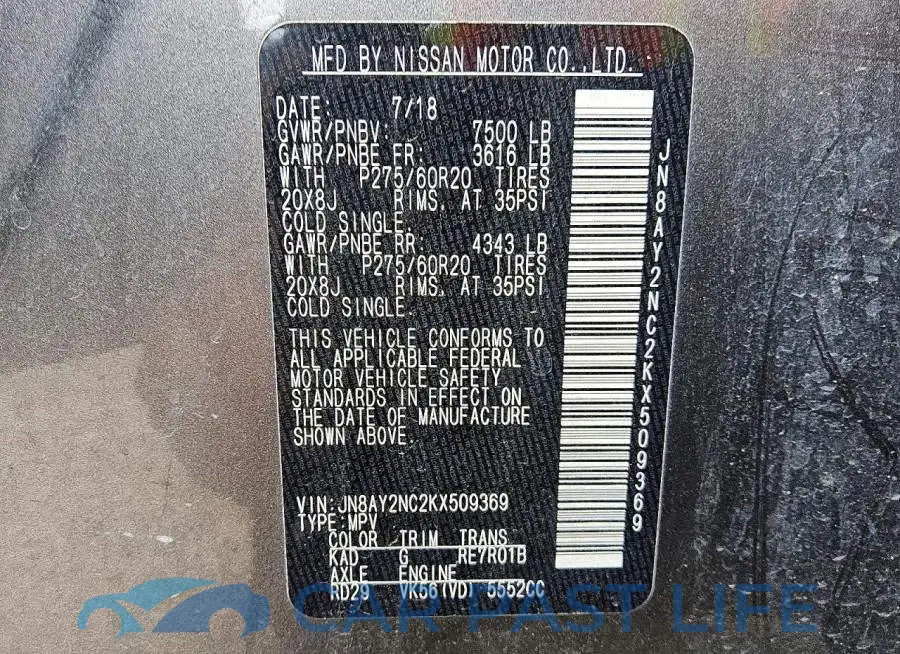 JN8AY2NC2KX509369# 13
