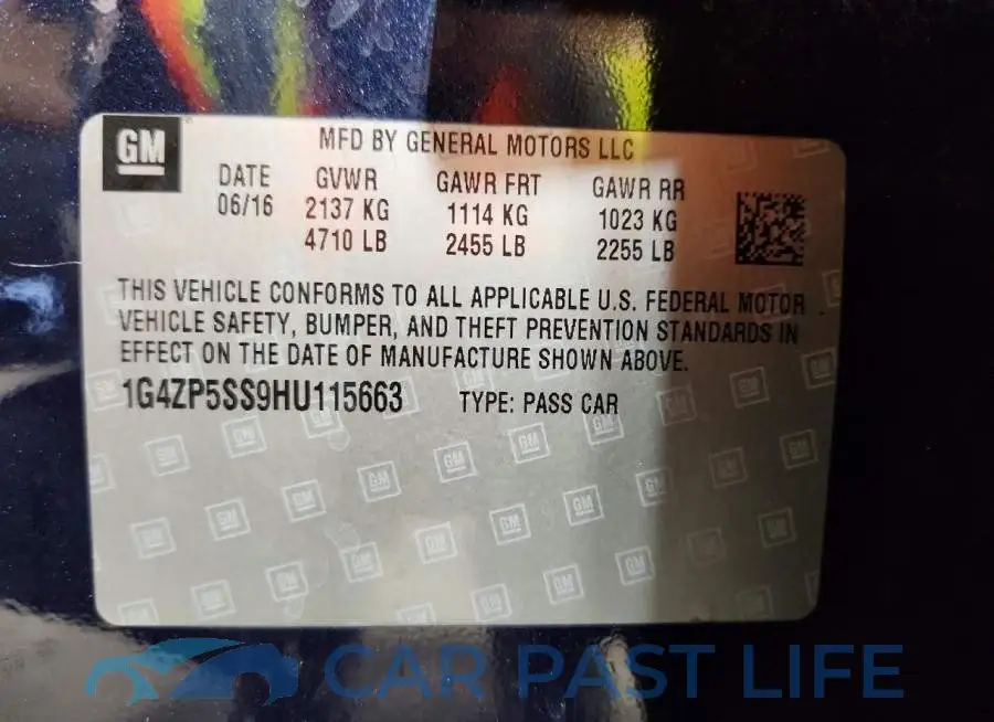 1G4ZP5SS9HU115663# 12
