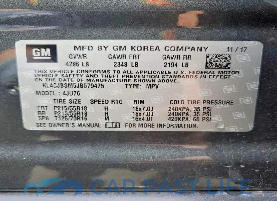 KL4CJBSM5JB579475# 13