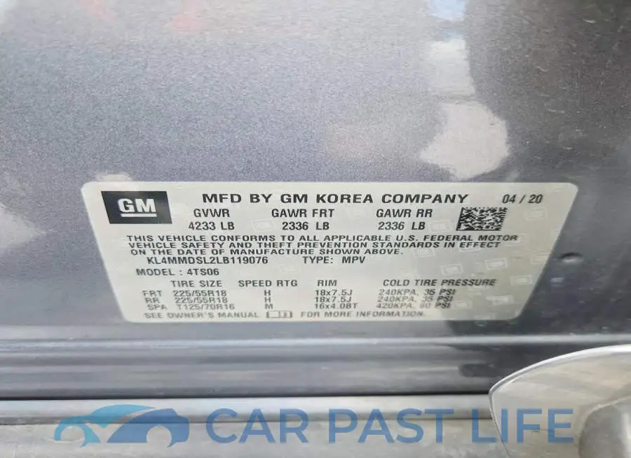 KL4MMDSL2LB119076# 13
