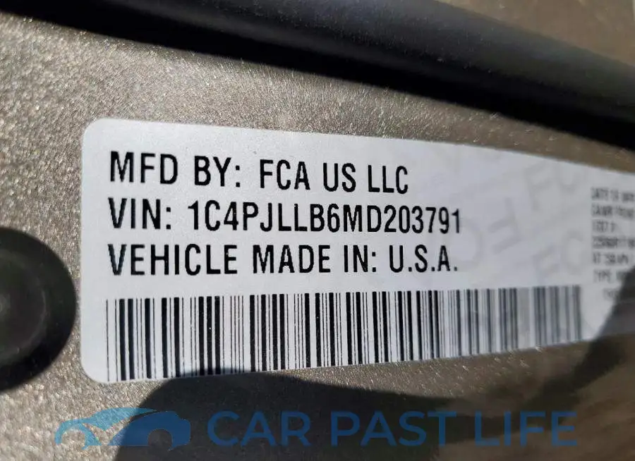 1C4PJLLB6MD203791# 13