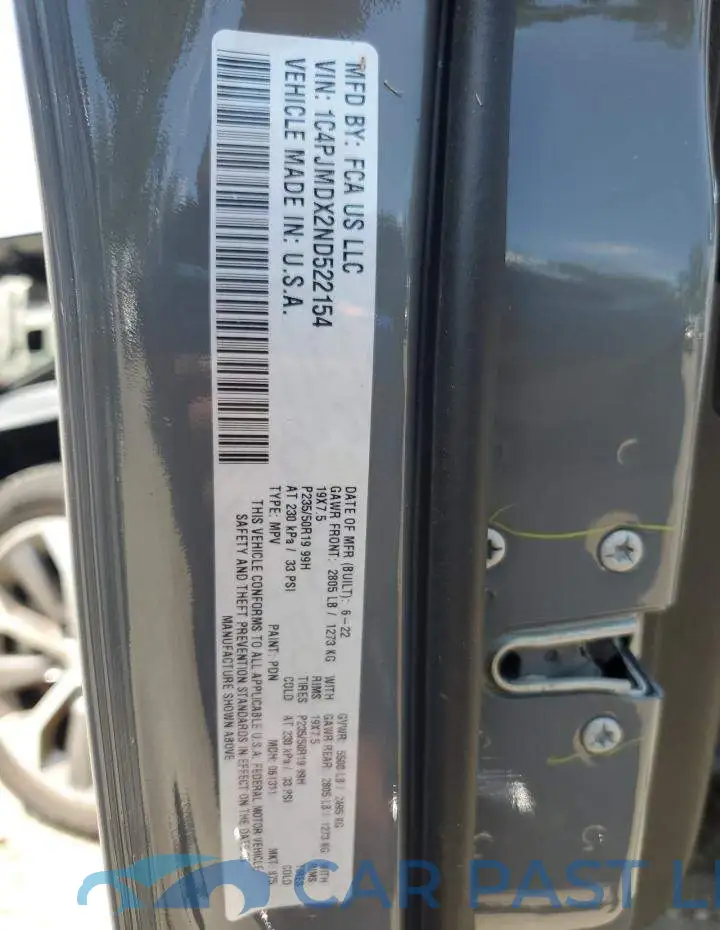 1C4PJMDX2ND522154# 13