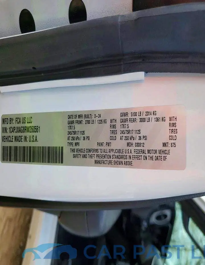 1C4PJXAG8RW260561# 12
