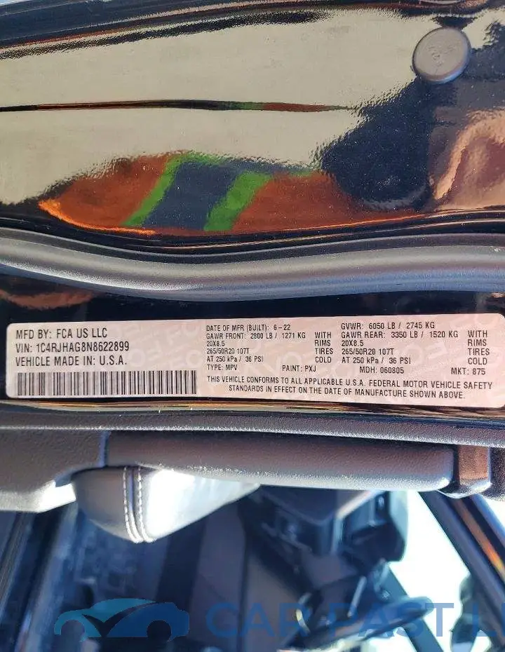 1C4RJHAG8N8622899# 13
