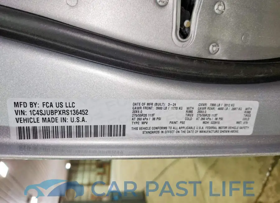 1C4SJUBPXRS136452# 13