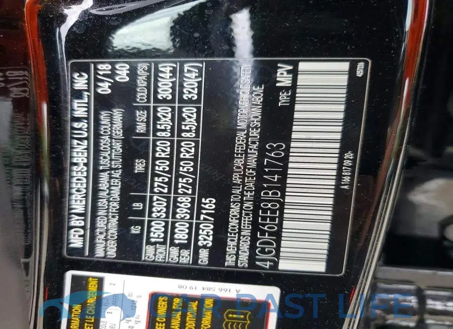 4JGDF6EE8JB141763# 13