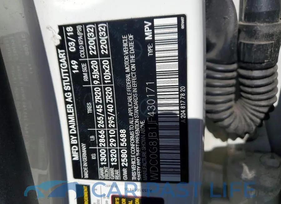 WDC0G8JB1JF430171# 13