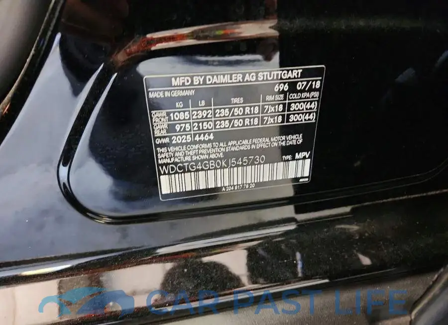 WDCTG4GB0KJ545730# 13