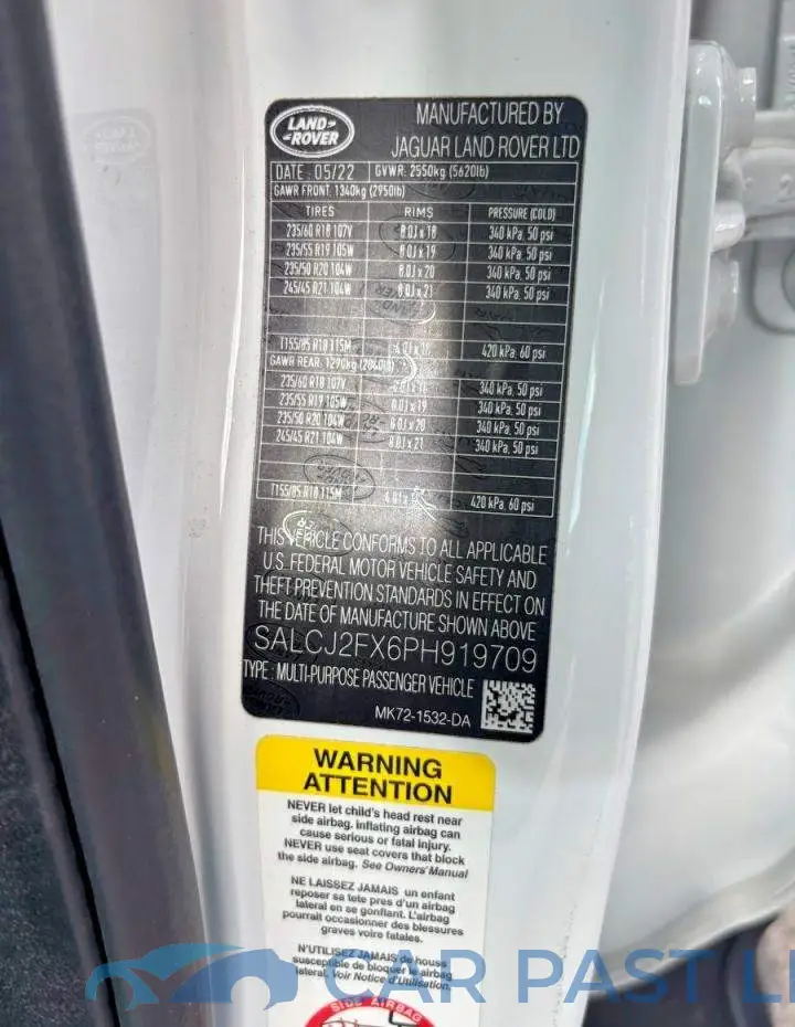 SALCJ2FX6PH919709# 10