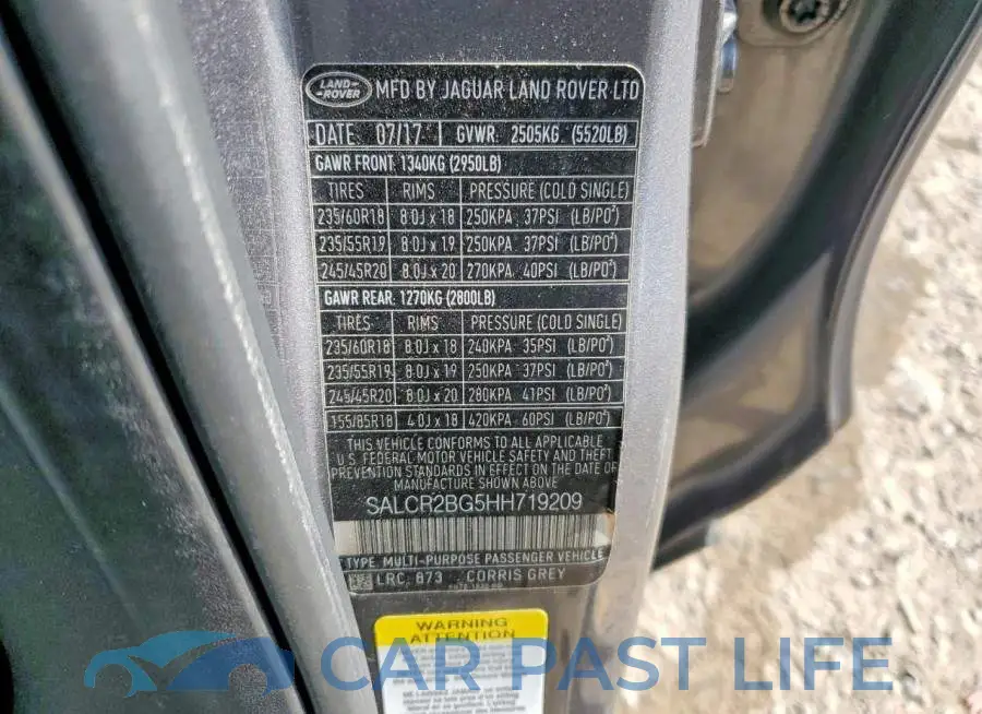 SALCR2BG5HH719209# 13