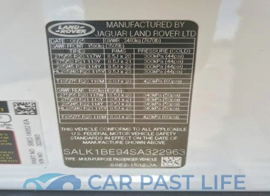 SALK1BE94SA322963# 13