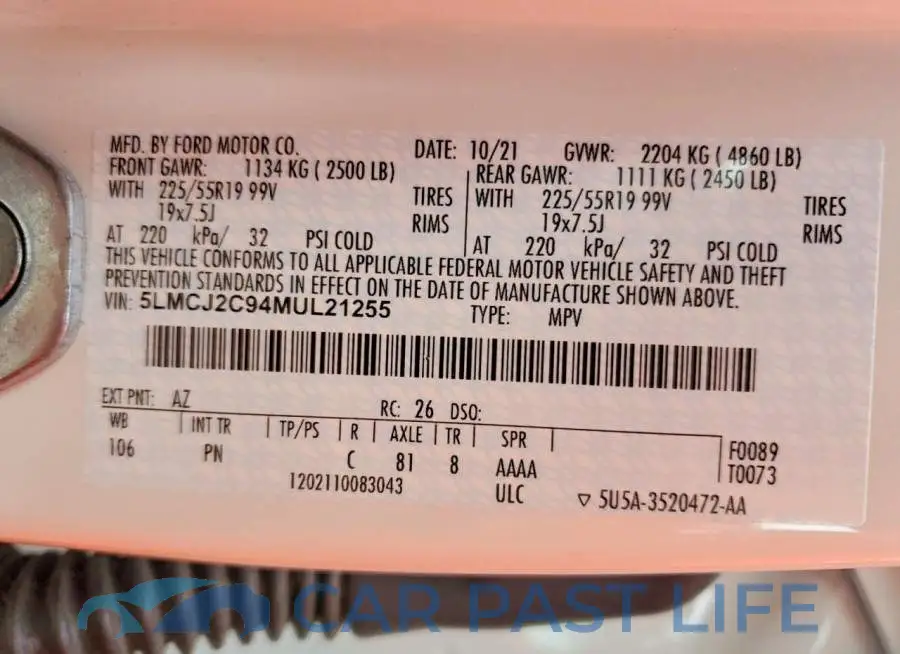 5LMCJ2C94MUL21255# 13