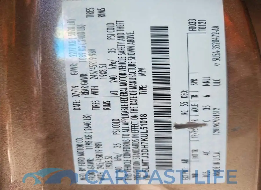 5LMTJ3DH7KUL51018# 13