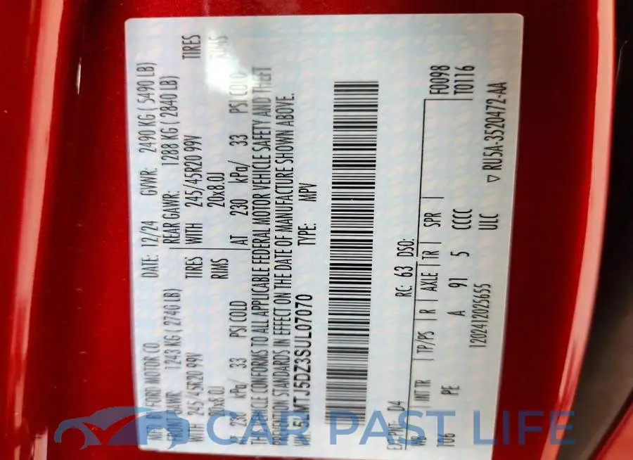 5LMTJ5DZ3SUL07070# 12
