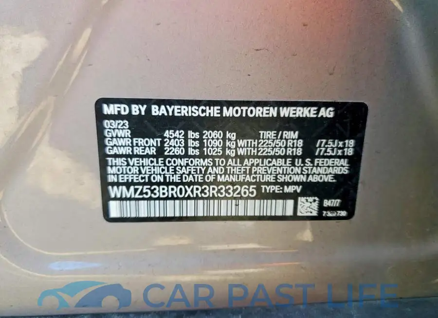 WMZ53BR0XR3R33265# 12