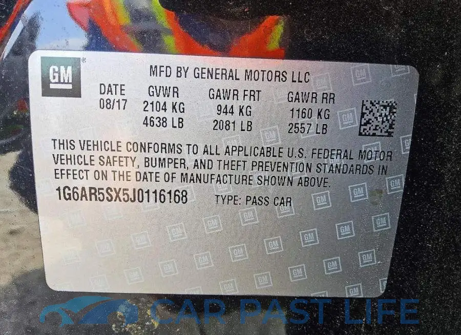 1G6AR5SX5J0116168# 12