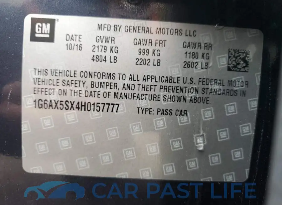 1G6AX5SX4H0157777# 12