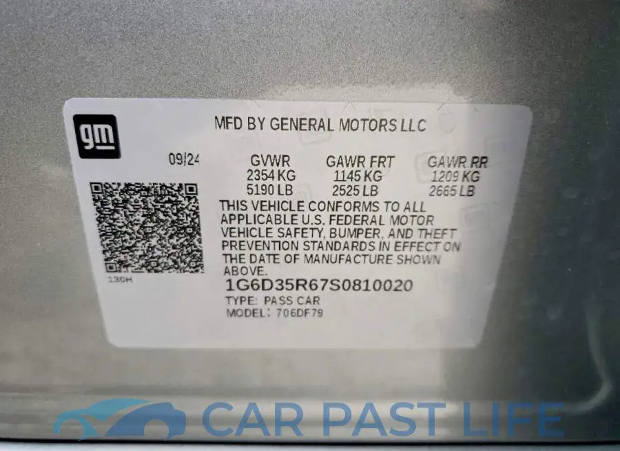 1G6D35R67S0810020# 12