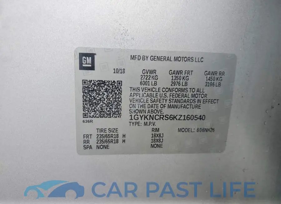 1GYKNCRS6KZ160540# 14