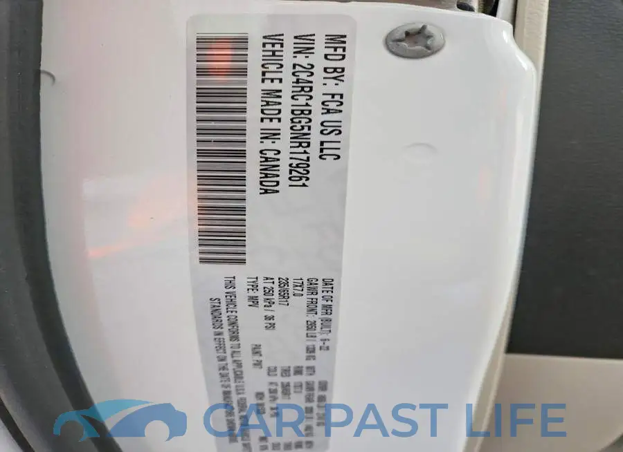 2C4RC1BG5NR179261# 14
