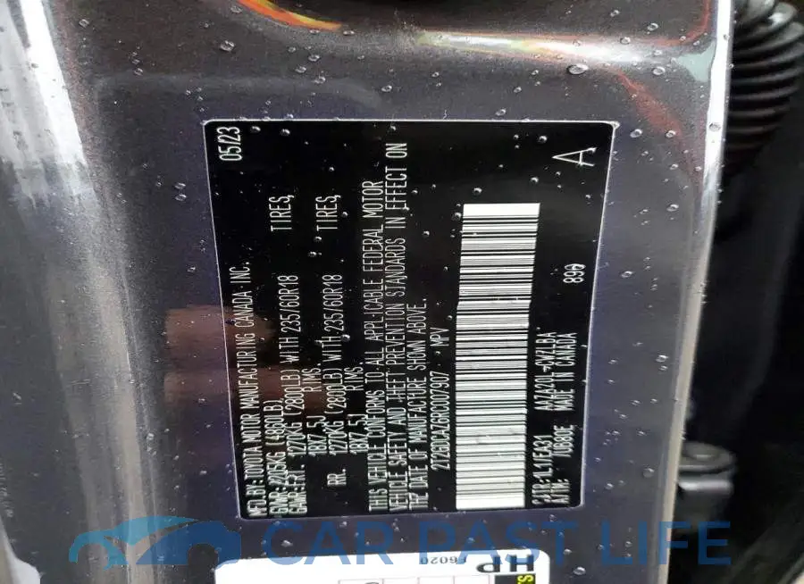 2T2GDCAZ6RC007907# 13