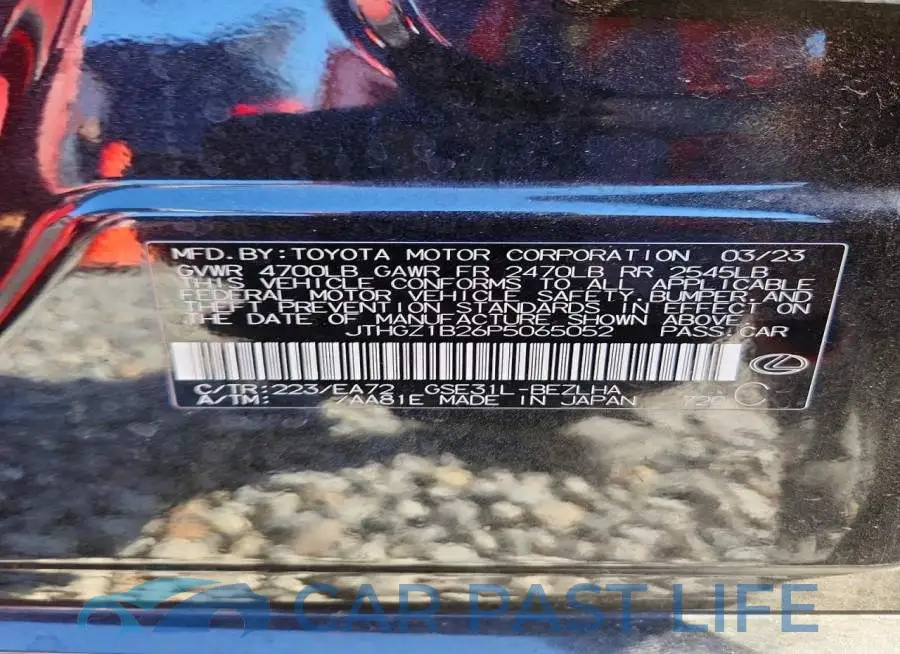 JTHGZ1B26P5065052# 12