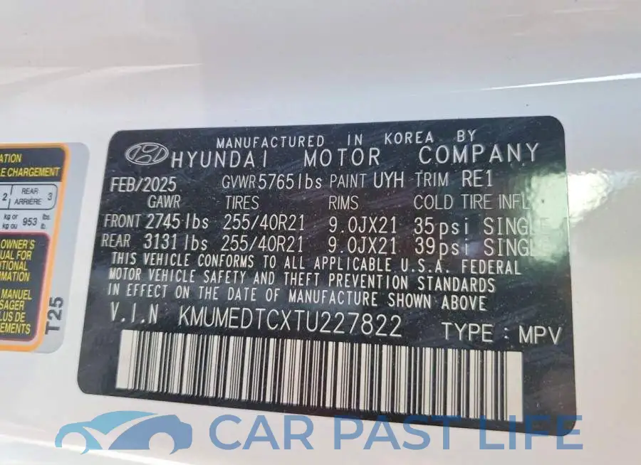 KMUMEDTCXTU227822# 13