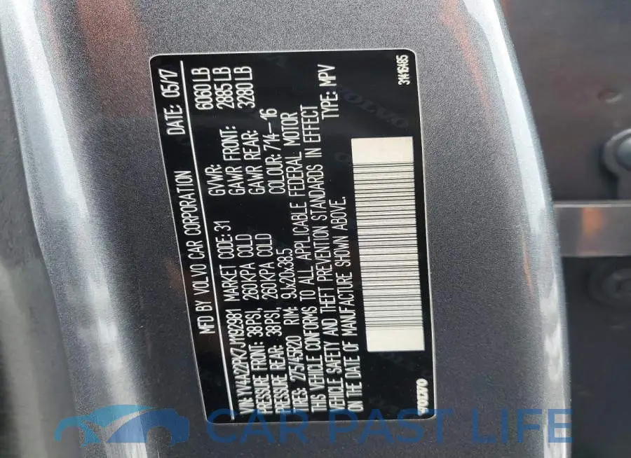 YV4A22PK7J1192981# 13