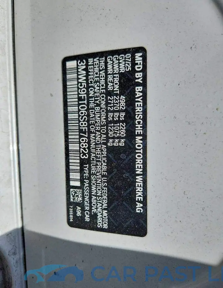 3MW59FT06S8F76823# 12
