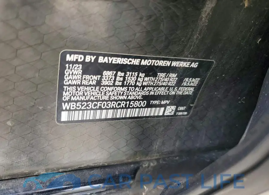 WB523CF03RCR15800# 13