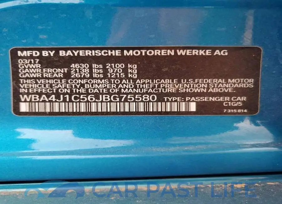 WBA4J1C56JBG75580# 12