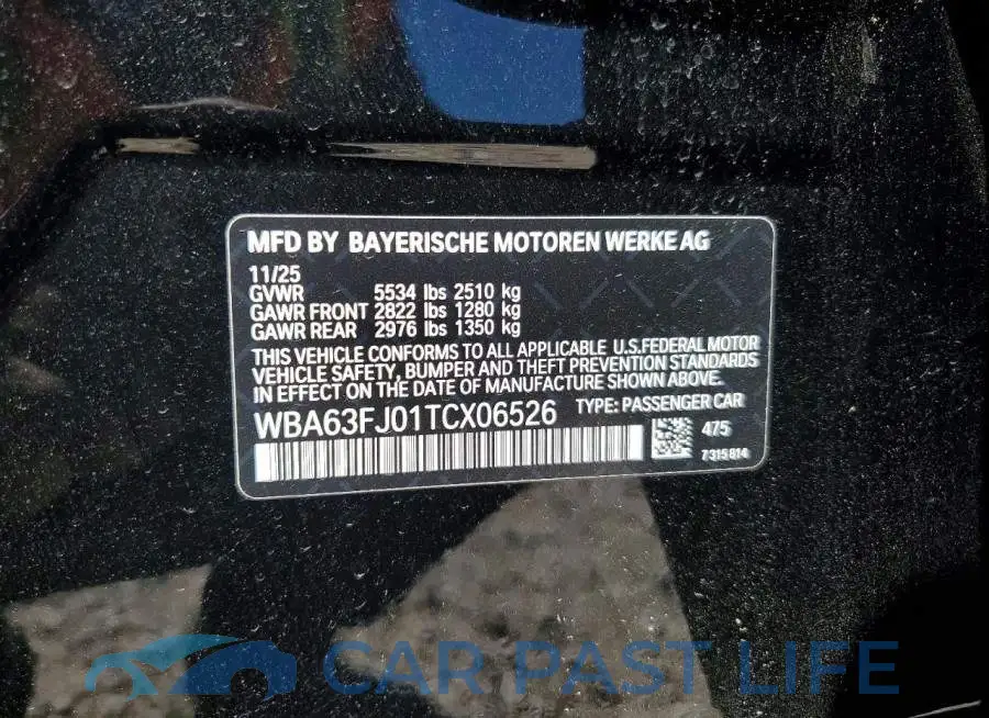 WBA63FJ01TCX06526# 12