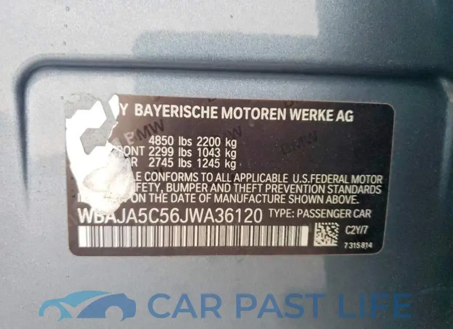 WBAJA5C56JWA36120# 12