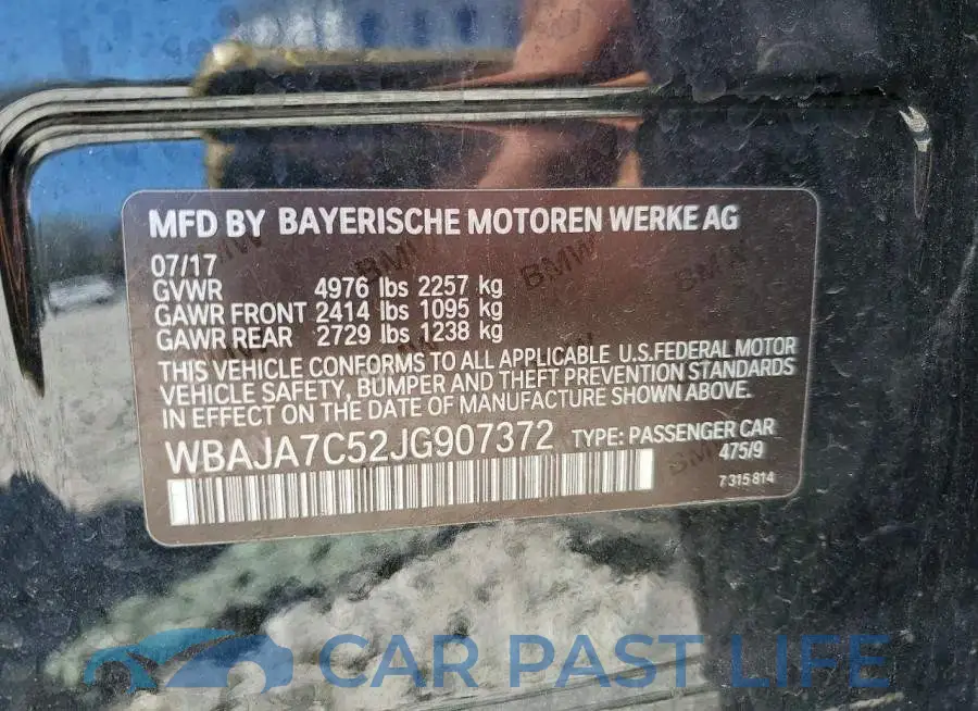 WBAJA7C52JG907372# 12
