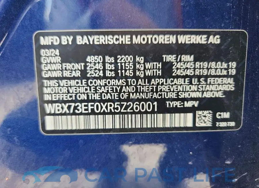 WBX73EF0XR5Z26001# 13