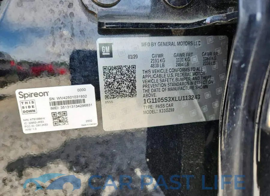 1G1105S3XLU113243# 12