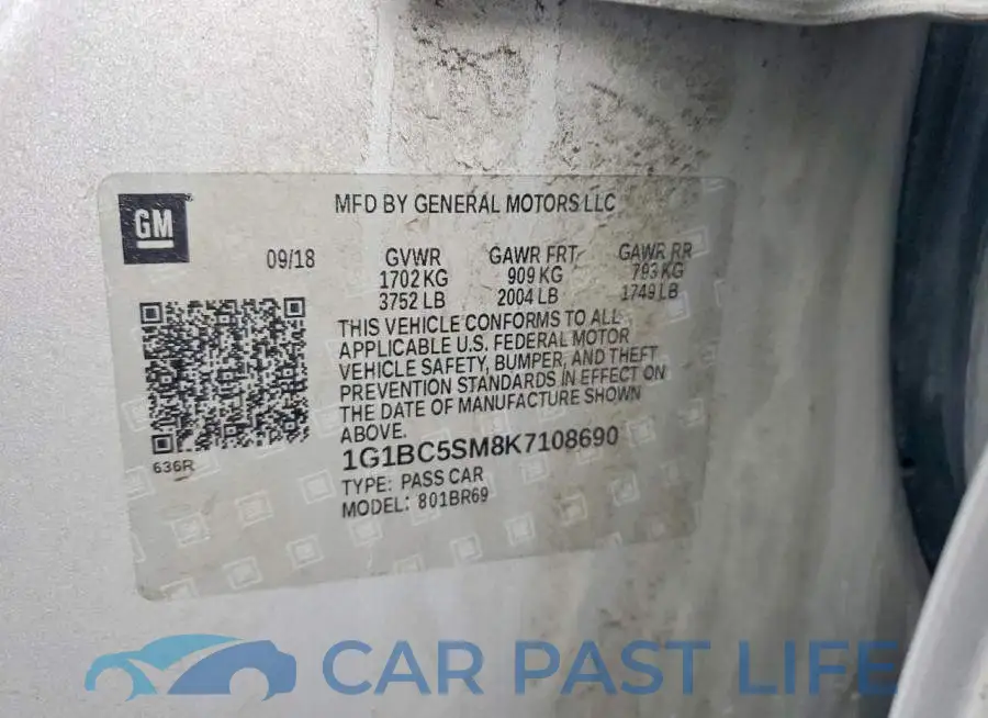1G1BC5SM8K7108690# 12
