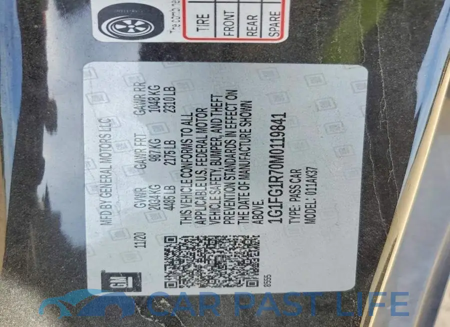 1G1FG1R70M0119841# 12