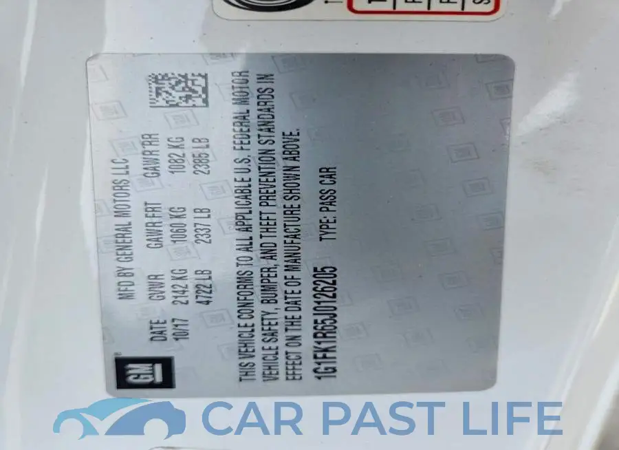1G1FK1R65J0126205# 12