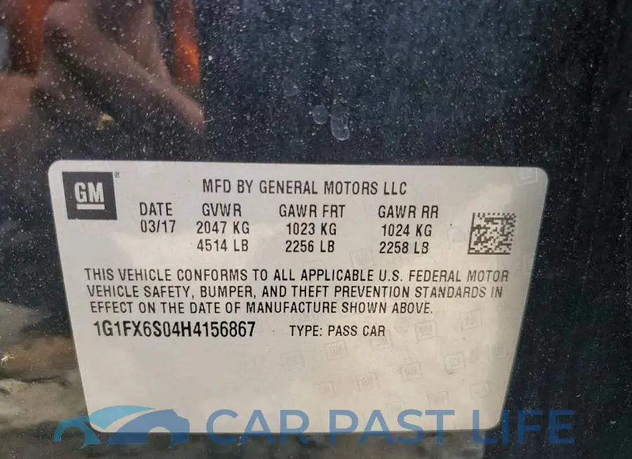 1G1FX6S04H4156867# 12