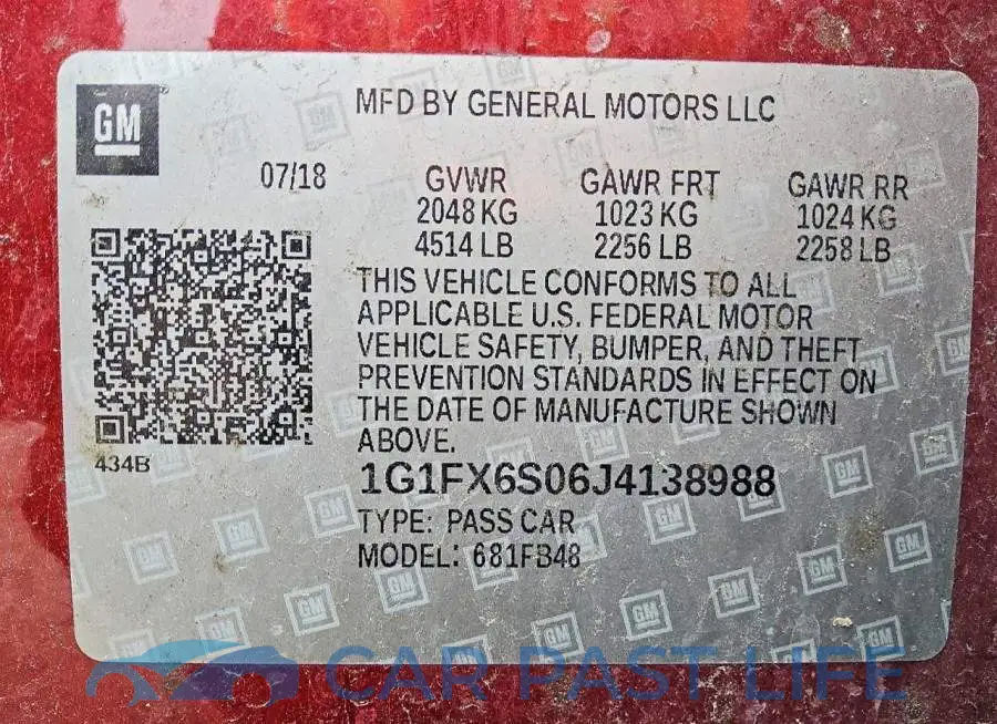 1G1FX6S06J4138988# 13