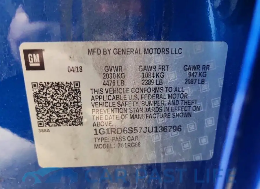 1G1RD6S57JU136796# 12