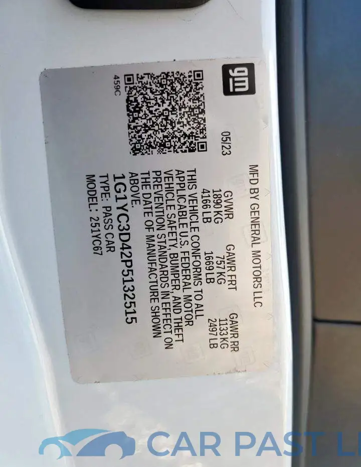 1G1YC3D42P5132515# 13