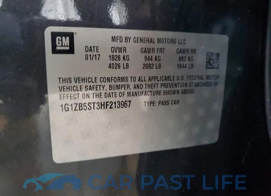 1G1ZB5ST3HF213967# 12