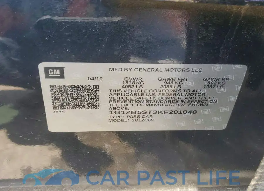 1G1ZB5ST3KF201048# 12
