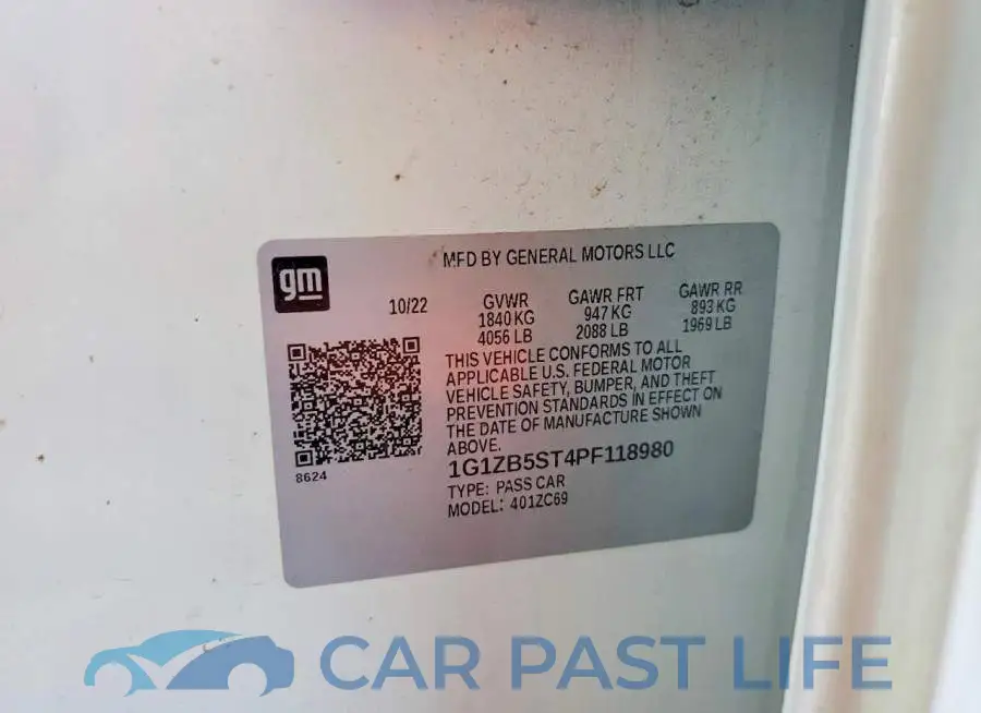 1G1ZB5ST4PF118980# 12