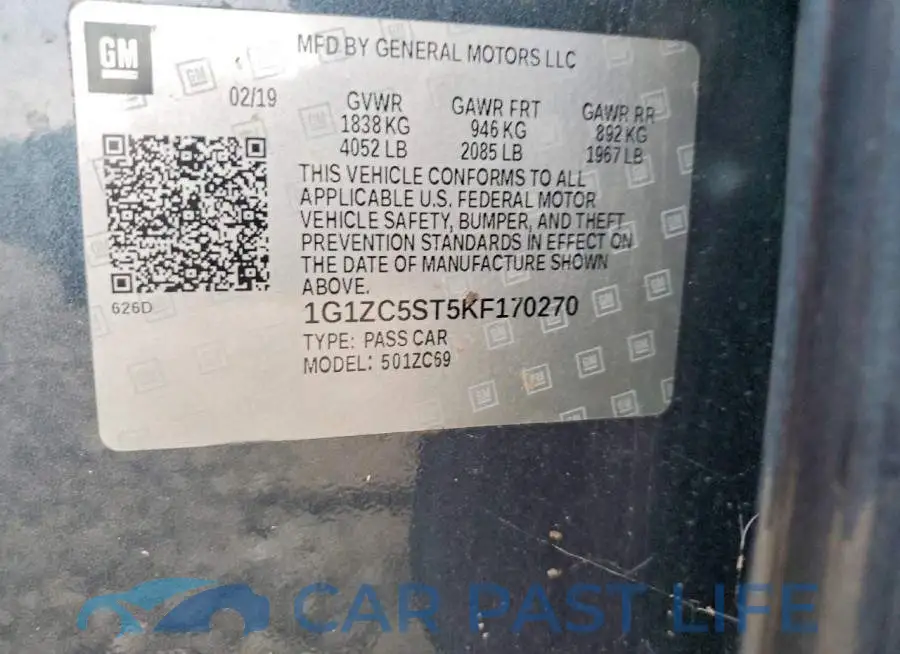 1G1ZC5ST5KF170270# 13