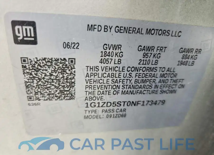 1G1ZD5ST0NF173479# 12